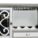 Hixe Sideboard Wine Rack Server | Silver Wood | Fluted Legs | 60’’ BM339368