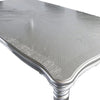 Hixe Dining Table | Silver Wood | Turned Legs | Rectangular 84" Top