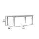Hixe Dining Table | Silver Wood | Turned Legs | Rectangular 84" Top