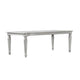 Hixe Dining Table | Silver Wood | Turned Legs | Rectangular 84" Top