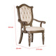 Hama Dining Armchair Set of 2 | Weathered Oak Wood | Tufted Beige Fabric BM339370