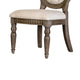 Hama Side Dining Chair Set of 2 | Weathered Oak Wood | Tufted Beige Fabric BM339371