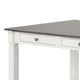 Dola Dining Table | Rustic White | Gray Wood | Rectangular 72" Top