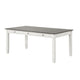 Dola Dining Table | Rustic White | Gray Wood | Rectangular 72" Top