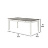 Dola Dining Table | Rustic White | Gray Wood | Rectangular 72’’ Top BM339373