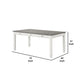 Dola Dining Table | Rustic White | Gray Wood | Rectangular 72’’ Top BM339373
