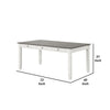 Dola Dining Table | Rustic White | Gray Wood | Rectangular 72" Top