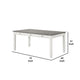 Dola Dining Table | Rustic White | Gray Wood | Rectangular 72" Top