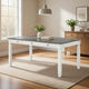 Dola Dining Table | Rustic White | Gray Wood | Rectangular 72" Top