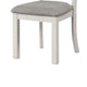 Rone Side Dining Chair Set of 2 | Rustic White Rubberwood | Gray Fabric BM339374
