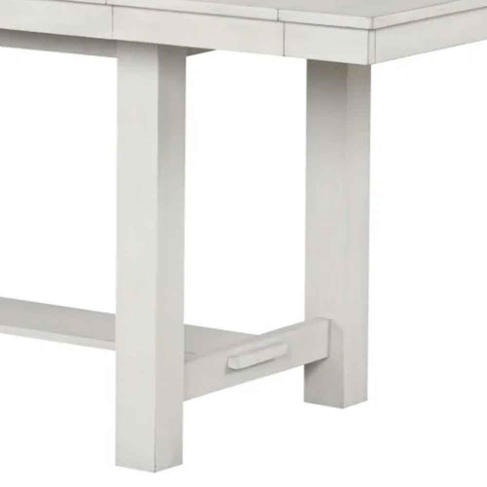 Rone Extendable Dining Table | White Oak Wood | 60-84" Plank Top