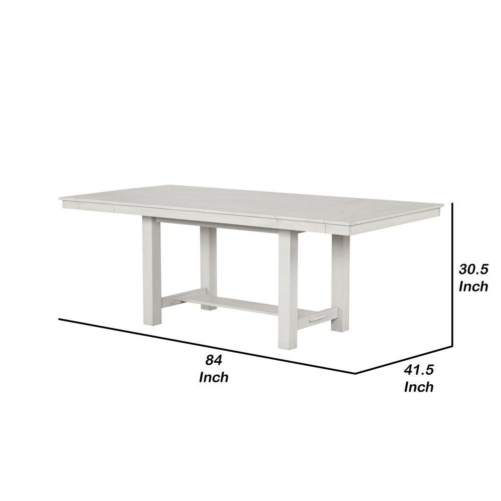 Rone Extendable Dining Table | White Oak Wood | 60-84" Plank Top