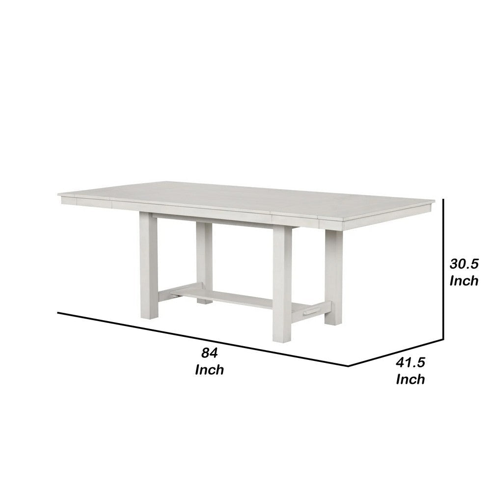 Rone Extendable Dining Table | White Oak Wood | 60-84’’ Plank Top BM339375