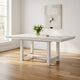 Rone Extendable Dining Table | White Oak Wood | 60-84" Plank Top
