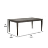 Oline Dining Table | Dark Walnut Brown Wood | Rectangular 72" Top