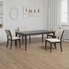 Oline Dining Table | Dark Walnut Brown Wood | Rectangular 72" Top
