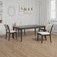 Oline Dining Table | Dark Walnut Brown Wood | Rectangular 72" Top
