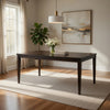 Oline Dining Table | Dark Walnut Brown Wood | Rectangular 72" Top