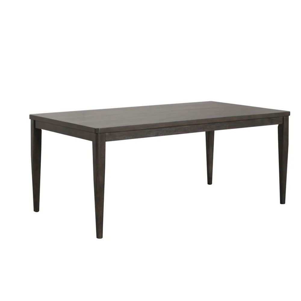 Oline Dining Table | Dark Walnut Brown Wood | Rectangular 72" Top