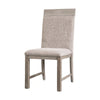 Gris Side Dining Chair | Gray Solid Wood | Fabric Padded Seat BM339378