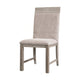 Gris Side Dining Chair | Gray Solid Wood | Fabric Padded Seat BM339378