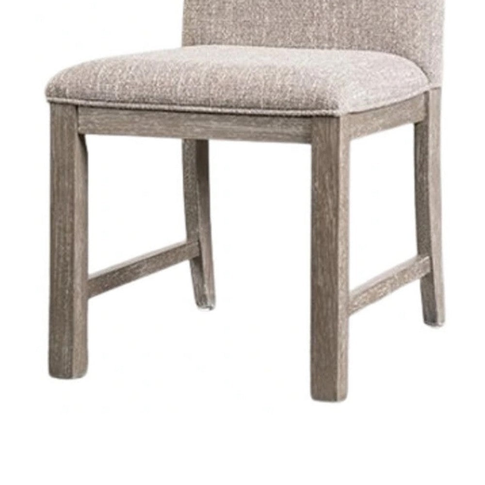 Gris Side Dining Chair | Gray Solid Wood | Fabric Padded Seat BM339378