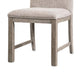 Gris Side Dining Chair | Gray Solid Wood | Fabric Padded Seat BM339378