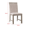 Gris Side Dining Chair | Gray Solid Wood | Fabric Padded Seat BM339378