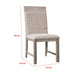 Gris Side Dining Chair | Gray Solid Wood | Fabric Padded Seat BM339378