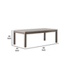 Gris Dining Table | Dual-Tone Gray | Rectangular 90" Top