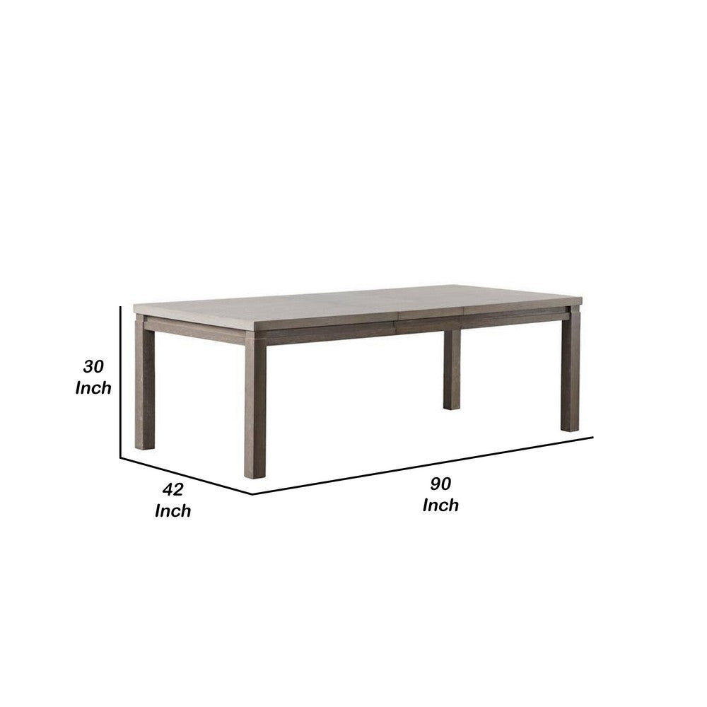 Gris Dining Table | Dual-Tone Gray | Rectangular 90" Top