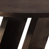 Hols Dining Table | 54" Espresso Brown Wood Top | Angled Pedestal Legs