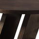 Hols Dining Table | 54" Espresso Brown Wood Top | Angled Pedestal Legs