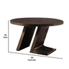 Hols Dining Table | 54’’ Espresso Brown Wood Top | Angled Pedestal Legs BM339380