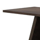 Hols Dining Table | 72" Espresso Brown Wood Top | Angled Pedestal Legs