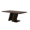 Hols Dining Table | 72" Espresso Brown Wood Top | Angled Pedestal Legs