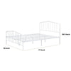 Nix Full Size Bed | Classic Spindle Headboard & Footboard | White Metal BM339384