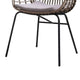 Niya Outdoor Patio Chair Set of 4 | Natural Brown Rattan | Black Steel BM339386