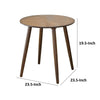 Ary Side End Table | 24’’ Round Walnut Brown Wood Top | Angled Legs BM339388