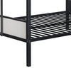 Mely Full over Full Bunk Bed | Attached Side Ladder | Black White Metal BM339393