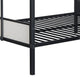 Mely Full over Full Bunk Bed | Attached Side Ladder | Black White Metal BM339393