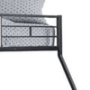 Mely Twin over Full Bunk Bed | Attached Side Ladder | Black & White Metal BM339395