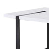 Alz Dining Table | 66" White High Gloss Top | Modern Sleek Black Frame