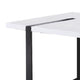 Alz Dining Table | 66" White High Gloss Top | Modern Sleek Black Frame