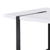 Alz Dining Table | 66’’ White High Gloss Top | Modern Sleek Black Frame BM339396