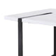 Alz Dining Table | 66’’ White High Gloss Top | Modern Sleek Black Frame BM339396