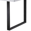 Alz Dining Table | 66’’ White High Gloss Top | Modern Sleek Black Frame BM339396
