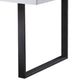 Alz Dining Table | 66" White High Gloss Top | Modern Sleek Black Frame