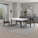Alz Dining Table | 66" White High Gloss Top | Modern Sleek Black Frame