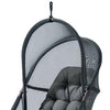 Bery Patio Hanging Swing Chair | Cushioned Dark Gray Mesh BM339398